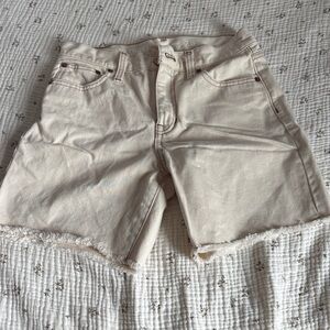 Madewell Cream Jean Shorts